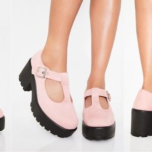 DOLLS KILL Koi Footwear Sai Mary Janes platforms Pink SZ 10